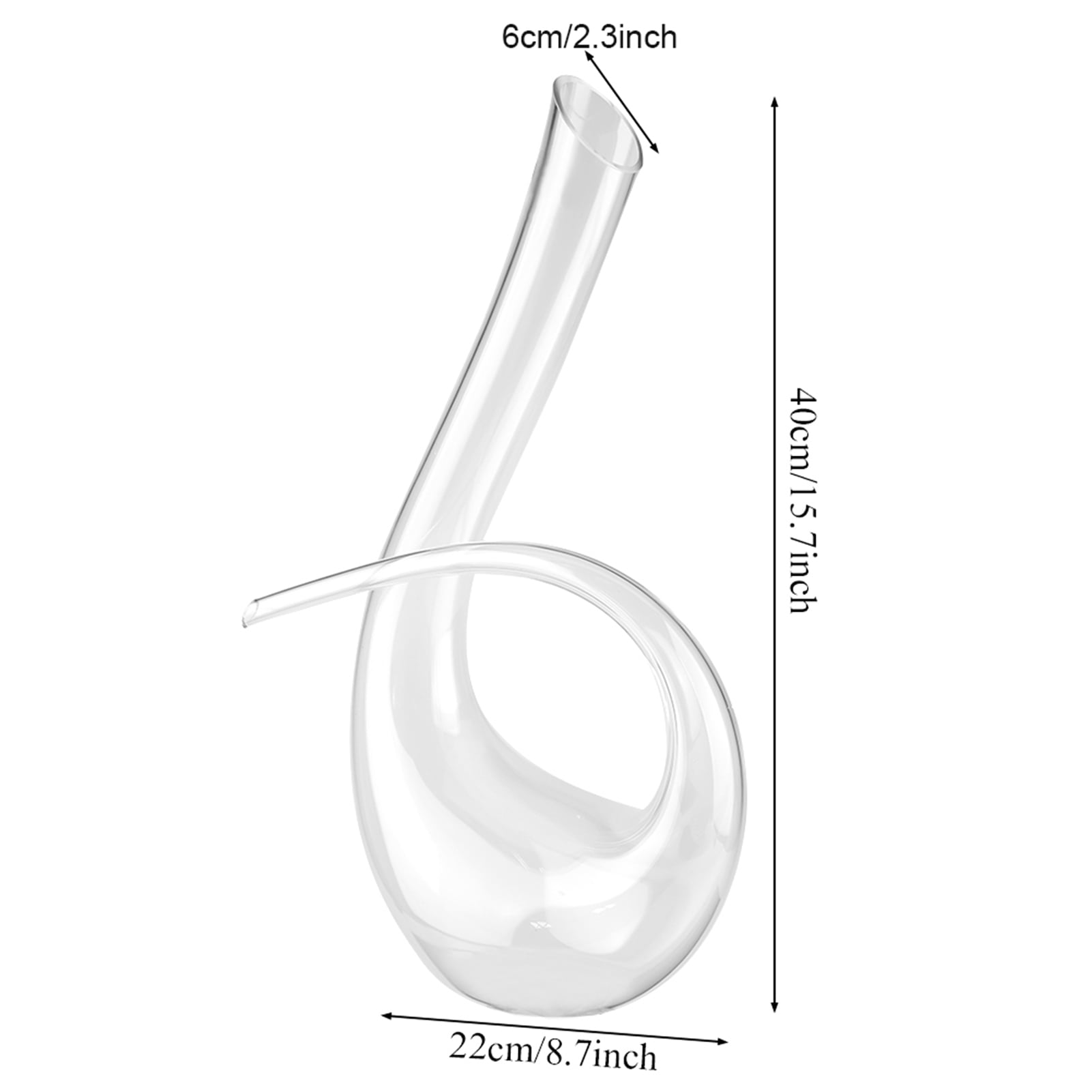 Wine Pourer,1500ml 6-shaped Decanter Red Glass Decanter Wine Aerator Rugged and Tough