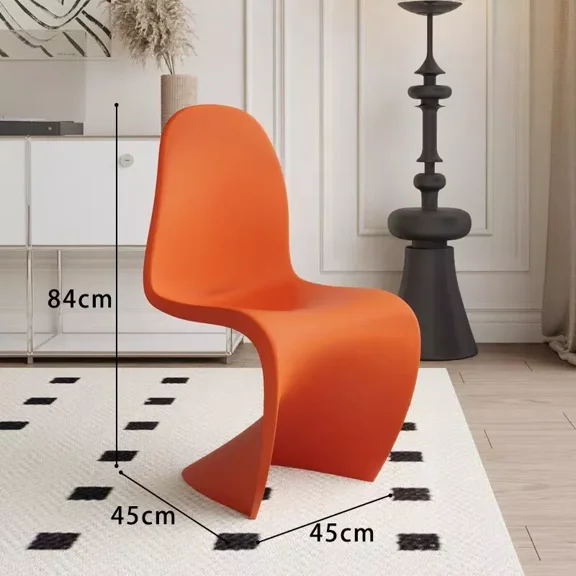 accent Chair S Shaped Set of 2 Living Room dining Furniture, high end Durable Waterproof PP Material Sitting Chair Multipurpose Patio Chair