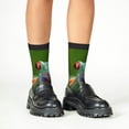 thumbnail image 4 of Sikiie Chaussettes Mi-Mollet pour Enfants Imprimé Grenouille Arbre aux Yeux Rouges, Chaussettes Haute Élasticité Absorbant la Sueur, Accessoires de Vêtements pour Garçons et Filles de 6 à 10 Ans, 4 of 5
