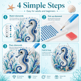 thumbnail image 5 of 20cm Ocean Theme Acrylic Diamond Painting Kit, 5D DIY Craft Pendant Ornament, Clear Marine Hanging Accessory for Beginners, Gifts, Bags & Home Decor, 5 of 9