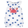 thumbnail image 3 of Gerber Romper azul blanco para niña 100% algodón ideal verano y primavera, 3 of 4