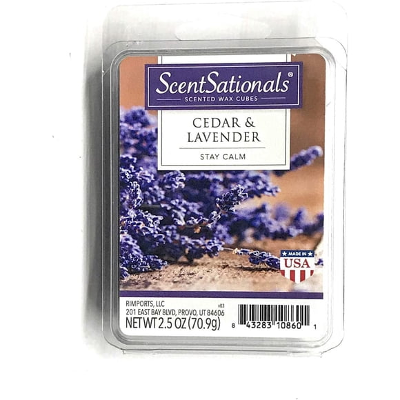 Scentsationals Scented Wax Cubes (2.5 oz, Cedar & Lavender)