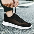 thumbnail image 4 of zuwimk Men's Fashion Sneakers,Mens Walking Lace Up High Top Shoes Stylish Running Casual Men Mesh Breathable Comfortable Lightweight Flat Soft Lace Up Casual Mens Running Shoes Athletic Sneaker, 4 of 6