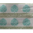 thumbnail image 4 of oneOone Georgette Viscose Fabric Leaves & Lotus Block Printed Craft Fabric BTY 42 Inch Wide, 4 of 4