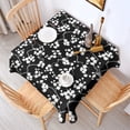 thumbnail image 2 of Pioneer Flower Floral Print Pattern Square Tablecloth,Waterproof Square Table Cover,Wipeable Spillproof Washable Table Cover for Home Kitchen Party Decor 52"x52"(132x132cm), 2 of 6