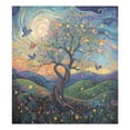 thumbnail image 3 of Dailycode Dishwasher Magnet Cover Magnetic Fridge Door Cover Home Kitchen Decor, Whimsical Tree with Flowers and Birds, 23"x 26", 3 of 6