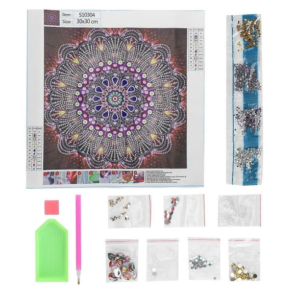 5D Diamond Painting Kit Picture Mandala Flower Living Room DIY Decorative Drawing 30x30cm