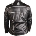 thumbnail image 2 of Men's Genuine Lambskin Black Leather X - Men Jacket Slim fit Motorcycle jacket A655, 2 of 3