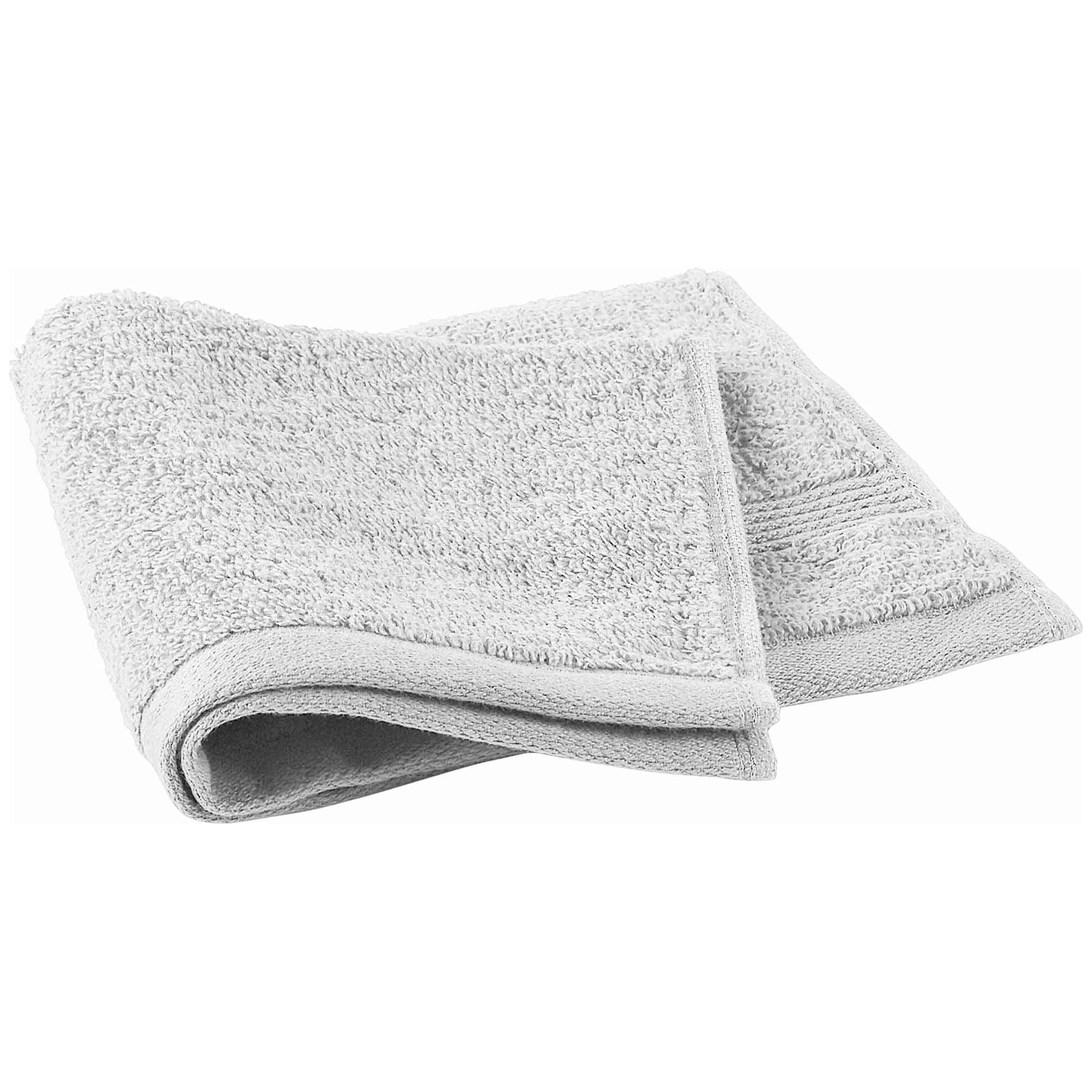 Mainstays Performance Solid 6 Piece Towel Set, Silver