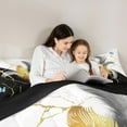 thumbnail image 5 of Castle Fairy Flying Butterflies Twin Comforter Sets,Abstract Feather Bedding Set, 5 of 8