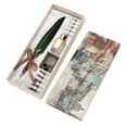 thumbnail image 4 of Feather Pen Set, Fine Workmanship Writing Ink Set High-quality  For Classmate Gift For Teacher For Lover Black Green, 4 of 8