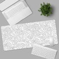 thumbnail image 3 of Black and White Mouse Pad Gamer Large Computer Gaming Accessories MousePads Carpet Anti-slip Laptop Soft Mice Mouse Mat Contour, 3 of 5