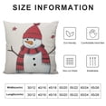 thumbnail image 5 of Nawypu  Christmas Let It Snow Snowman Decorative Pillowcase Throw Pillow Cover, Merry Christmas Snowman Farmhouse for Sofa Bed Room Home Decor Pillow Case, 5 of 5