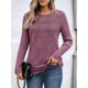 thumbnail image 5 of Camisa de Larga con Encaje para Mujer, Top de Otoño, Moda Elegante, Informal, Tipo Túnica, Suéter, Ropa de . Púrpura L, 5 of 8