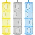 thumbnail image 1 of Organizador de almacenamiento colgante, bolsas de malla plegables para ahorrar espacio para niños, diseño transparente para una fácil identificación del contenido, alambre de acero galvanizado, 1 of 7