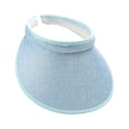 thumbnail image 2 of Amaiiu Sun Hats Protection Clip-On Caps Linen Visor Adjustable Big Eaves Empty Top Solid Color Sports Gift Travel Trip Beach light blue, 2 of 7