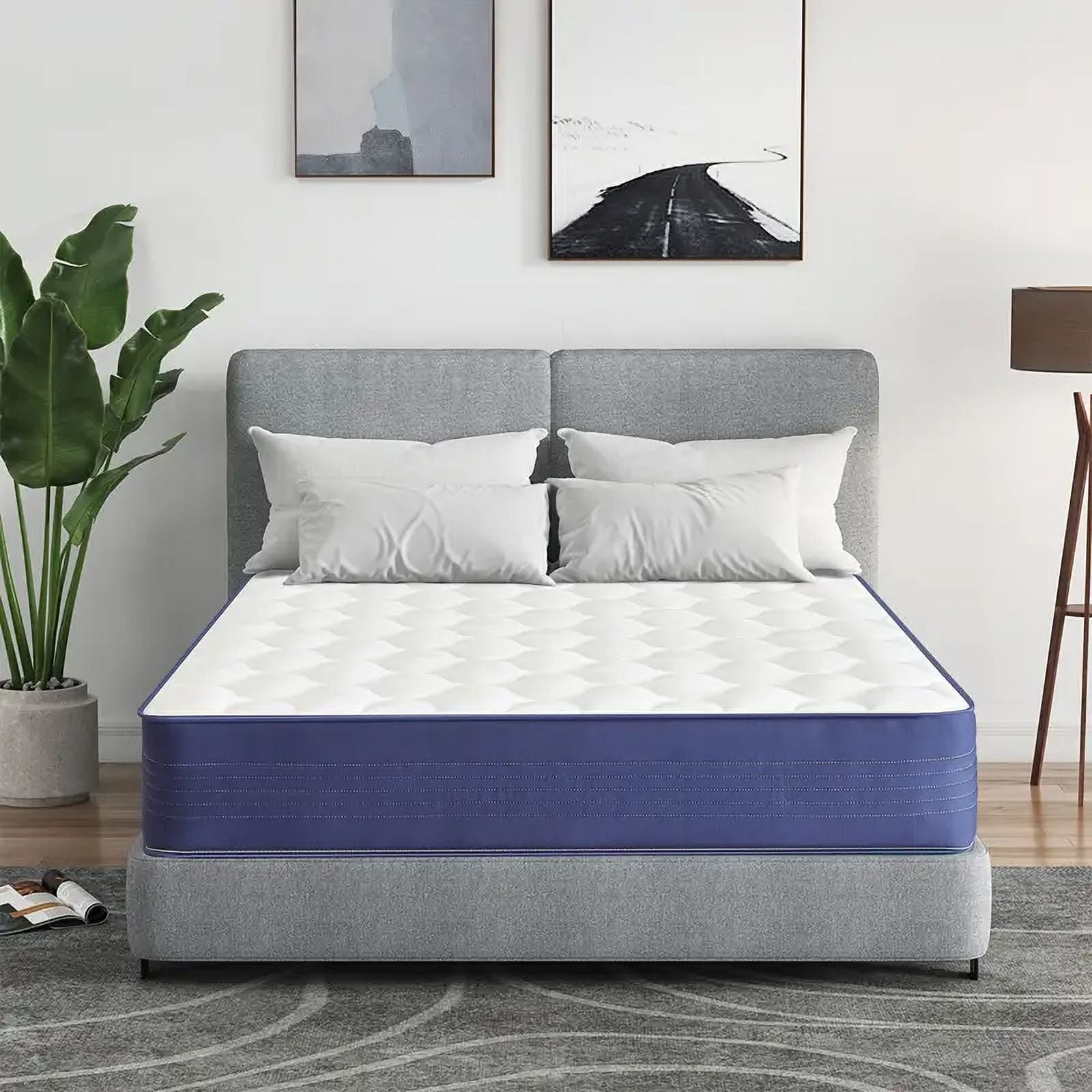 10 Inch FULL Size Mattress in a Box,Gel Memory Foam and Innerspring Hybrid Mattress with Individual Pocket Spring for Motion Isolation,Pressure Relief,Medium Firm Feel