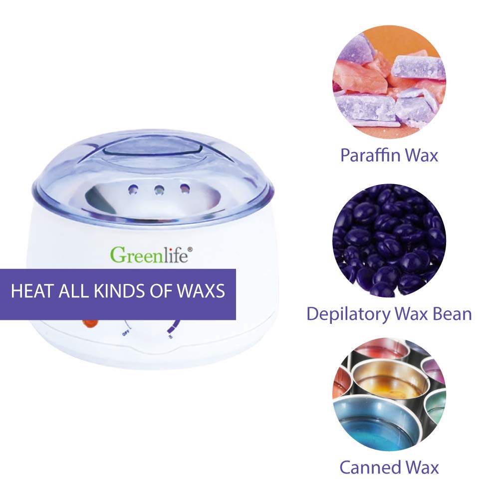 GreenLife® Hair Removal Wax Warmer Kit with 5 Flavors Hard Wax Beans