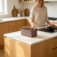 thumbnail image 4 of Handwoven Rattan Silverware Caddy With Handle 3-Comp Utensil & Napkin Holder, Portable Wicker Cutlery Basket For Picnic Bbq, Farmhouse Kitchen Decor Rack 9.06X5.91X5.12" New, 4 of 6