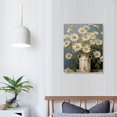 thumbnail image 4 of ERAPDAUR Rustic Farmhouse Daisy Canvas Wall Art Vintage Country Floral Wall Decor Picture Modern Flower Poster Print for Living Room Bedroom Bathroom Decoration 16x20 in, 4 of 5