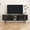 Barn Door Black, variant on Weselon Record Storage Cabinet with Power Outlet,Record Player Stand,Record Player Table Holds up to 250 Albums,Turntable Stand Display Shelf with Wood Legs for Living Room Bedroom,Walnut Brown