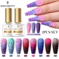 thumbnail image 2 of BORN PRETTY 2Bottles 7ml Matte Eggshell Temperature Color Changing Thermal Gel Polish UV LED Soak Off Nail Gel Varnish Set Gong Bohan LED, 2 of 2