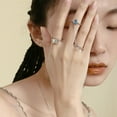 thumbnail image 2 of Womens Ring Set Crystal Trio Platinum Plated Silver Rings Elegant Design Fashion Jewelry Individually Packed Gift, 2 of 3