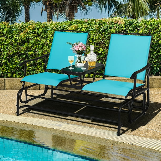 Costway 2 Person Outdoor Patio Double Glider Chair ...