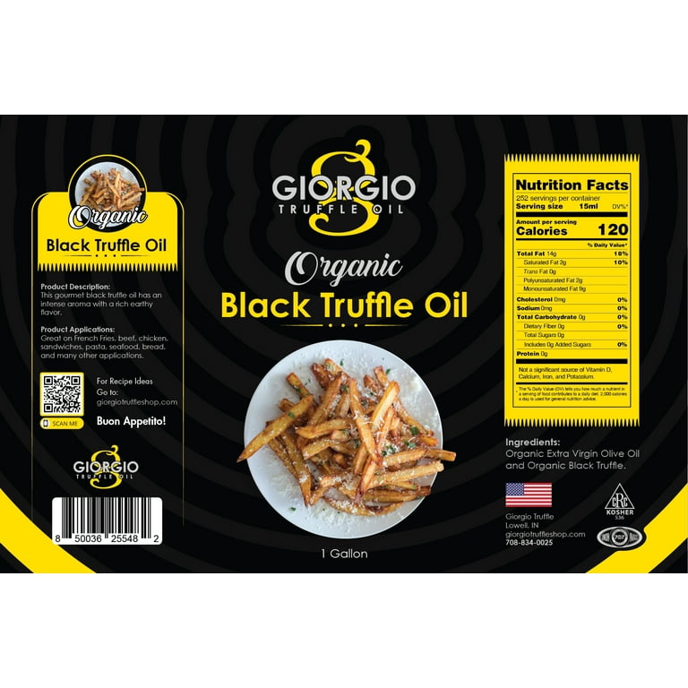 Giorgio Truffle Oil | Black Truffle Oil | Bulk | 1 Gallon / 3.8 Liter