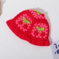 thumbnail image 6 of SikaFu Spring And Autumn Retro Hollow Flowers Handmade Knitting Cap Fever Women's Sweet Versatile Wool Hat Shows Small Tide, 6 of 6
