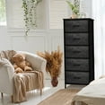 Sorbus Slim Tall Fabric Storage Dresser Stand Up Tower of Drawers for