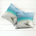 thumbnail image 2 of Ambesonne Travel Throw Pillow Cover 2 Pack, Maldives Beach Sunny Day, 16", Turquoise Off White, 2 of 6