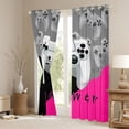 thumbnail image 3 of Manfei Chic Gamepad Teens Black Out Curtains, Black Pink Cartoon Curtains Pack of 2 (42x63 Each), Game Console Player Bedroom Curtains, Curtains Blackout Home Decor, 3 of 6