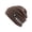 Brown, variant on Reflective Fleece Beanie Hat, Winter Knit Cap for Men & Women (Black)