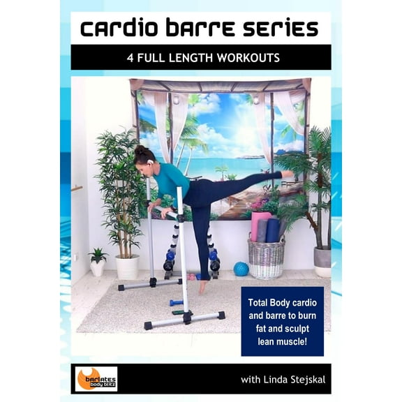 Cardio Barre Series 4 Workouts on 2 DVDs - Barlates Body Blitz - Linda Stejskal