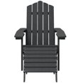 thumbnail image 4 of Silla Adirondack VidaXL para exteriores con reposapiés y mesa, color antracita, 4 of 8