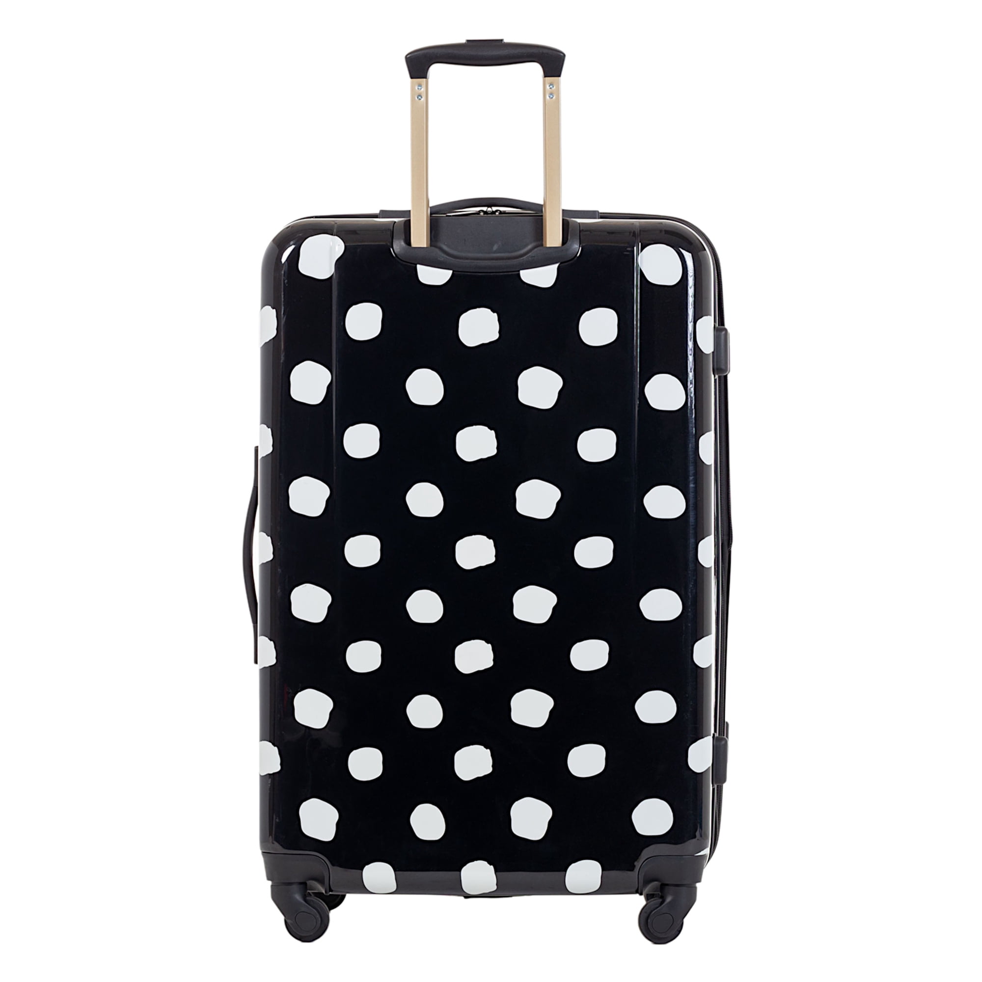 Jetstream 28-inch Hardside Rolling Spinner Checked Luggage, White Dots on Black