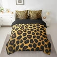 thumbnail image 2 of Erosebridal Brown Leopard Print Bedding Twin Size, Gold Cheetah Printed Comforter Sets with Sheets, Wild Animal Duvet Set, Lightweight Bedroom Decorative, Reversible 7-Piece, 2 of 5