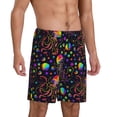 thumbnail image 2 of Wukai Rainbow Jellyfishes Men’s Short Pajama Pants With Pockets Soft Sleep Pj Shorts for Men-Medium, 2 of 6
