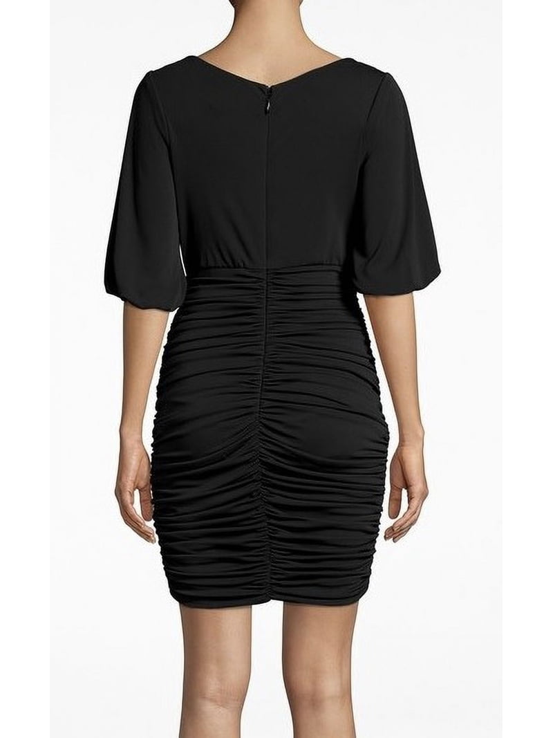 nicole miller dress ruched Nicole Miller Ruched Back Zip Dress Cobalt