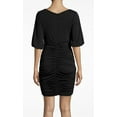 thumbnail image 3 of Nicole Miller Artelier BLACK Stretchy Matte Jersey Ruched Dress, US 4, 3 of 4