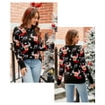 thumbnail image 4 of Women's Christmas Sweaters Classic Print Crewneck Ugly Sweater Xmas Holiday Party Jumper Tops Clothes Knitwear Outfits, 4 of 5