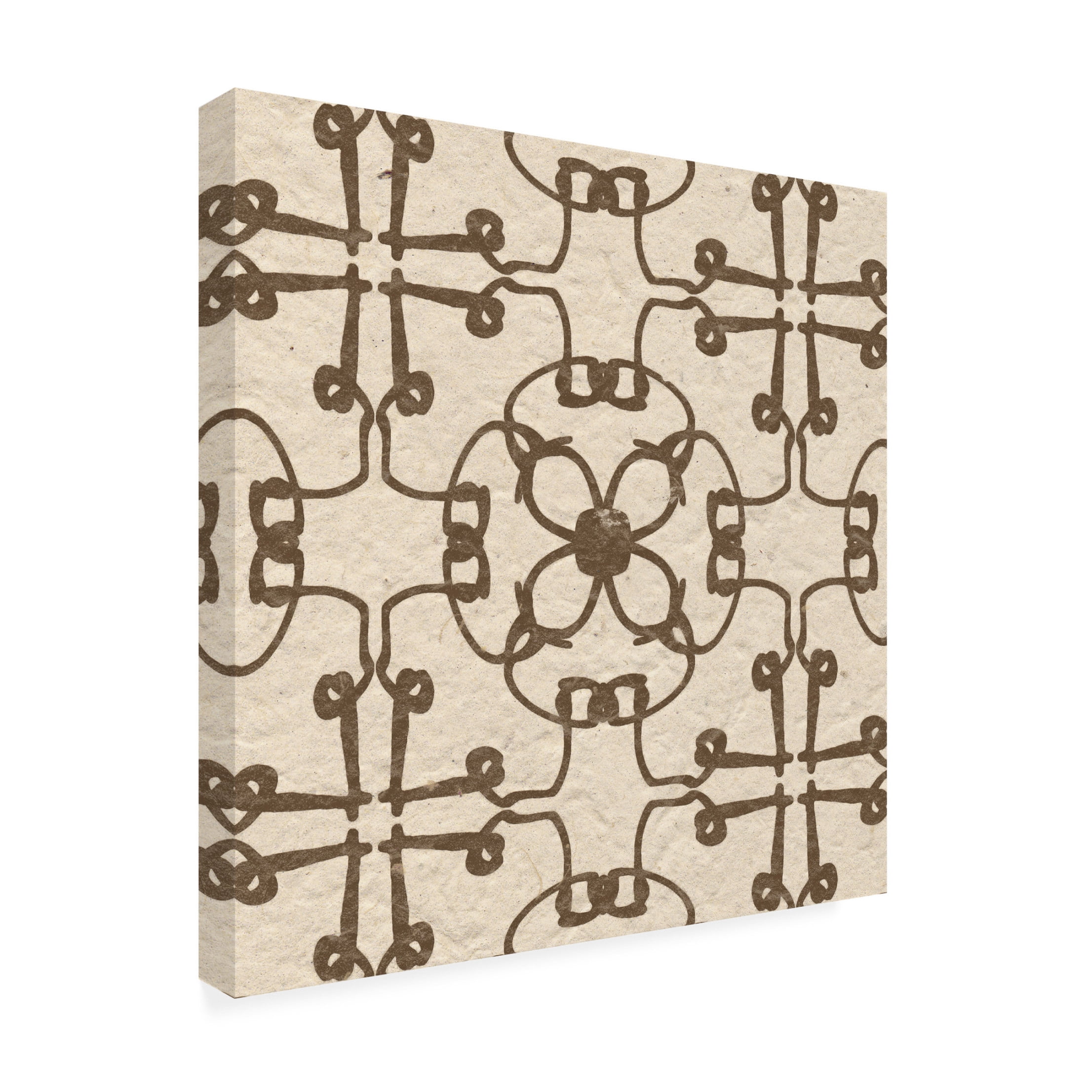 Trademark Fine Art Alonzo Saunders Motif on Cream V Canvas Wall Art