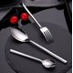thumbnail image 3 of Juego de cubiertos de 5 piezas Juego de cubiertos para carne de acero inoxidable plateado oso de fresa Electrónica, 3 of 5