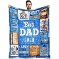 thumbnail image 1 of LHSHID Dad Blanket Gifts for Dad Fathers Day Dad Gifts from Daughter Son Cool Dad Birthday Gifts Best Dad Ever Gifts Father Gifts Gifts for Dad Who Wants Nothing for Dad Blanket 60"x80", 1 of 6