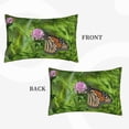 thumbnail image 2 of Sikiie Butterflies and Floral Print Plush Pillow Cover, Wrinkle-proof and Stain-resistant Pillow Protector without Pillow Core, Home Decoration-20"x30", 2 of 6