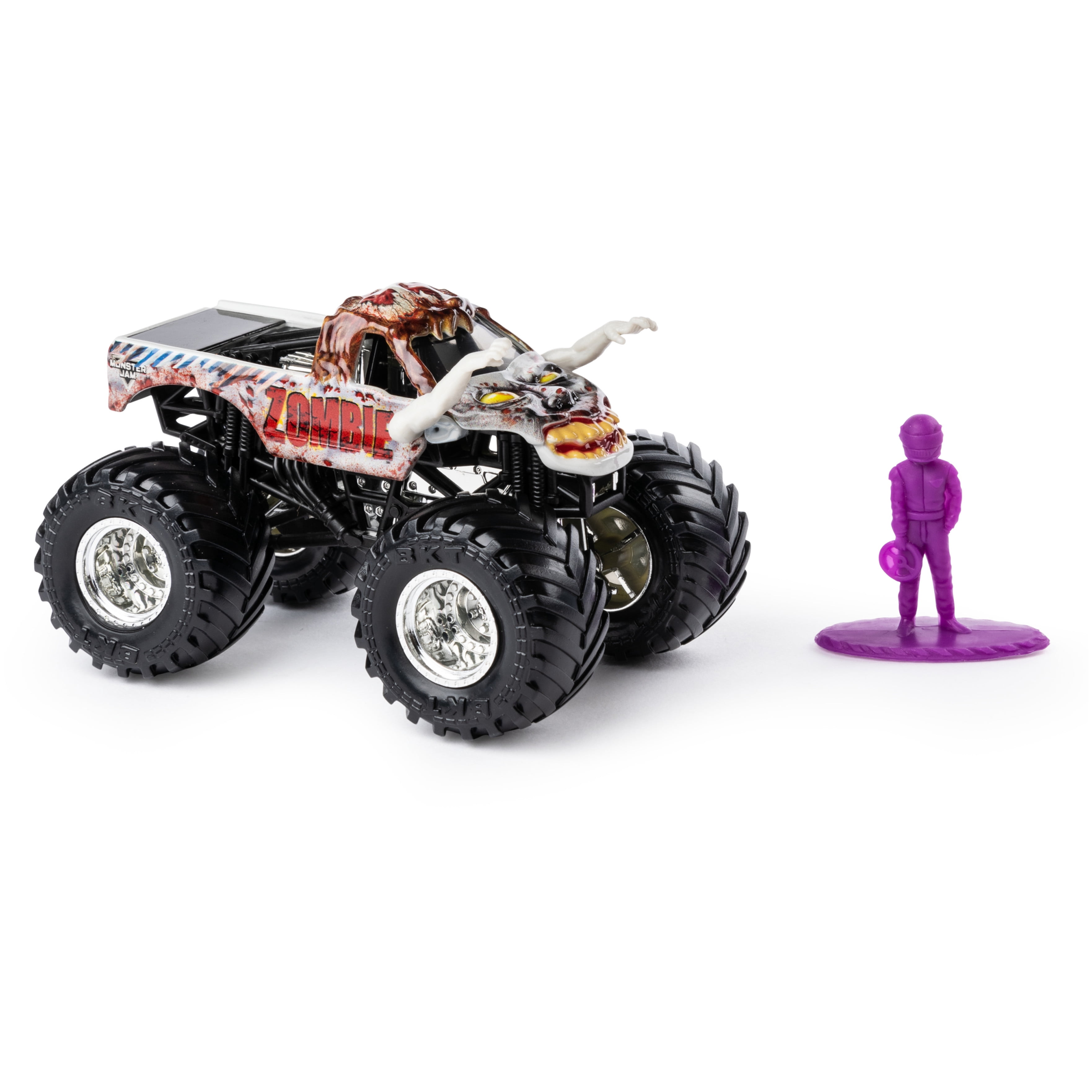 Monster Jam, Official Zombie Monster Truck, Die-Cast Vehicle, Crazy Creatures Series, 1:64 Scale