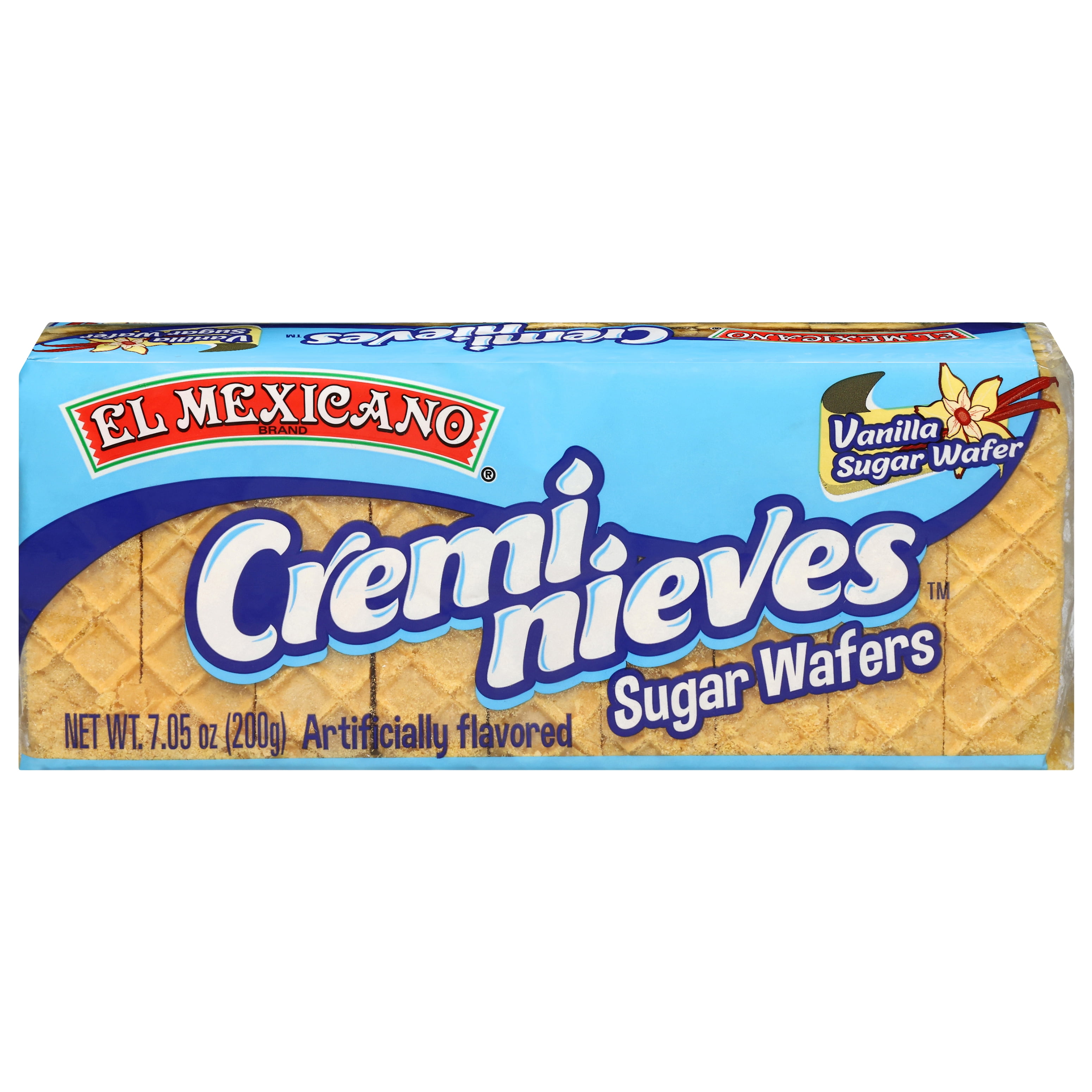 (6 pack) El Mexicano Creminieves Vanilla Sugar Wafers, Galletas Vainilla, 7.5 oz