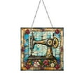 thumbnail image 2 of Christmas Ornament under $5! Yannianjz Vintage Sewing Machine Acrylic Suncatcher Stained Glass Effect Window Car Hanging Christmas Ornament Indoor Outdoor Decor Sun Catcher Panel for Sewing Lover, 2 of 6