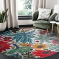 thumbnail image 3 of My Magic Carpet 6' Round Machine Washable Non-Slip Stain-Resistant Rug - Floral Bloom Multicolor, 3 of 5
